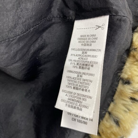 Juicy Couture Sleeveless Hooded Vest Cheetah Leopard Faux Fur Buttons Girls 14 - Picture 3 of 4